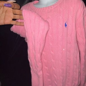 PINK POLO SWEATER
